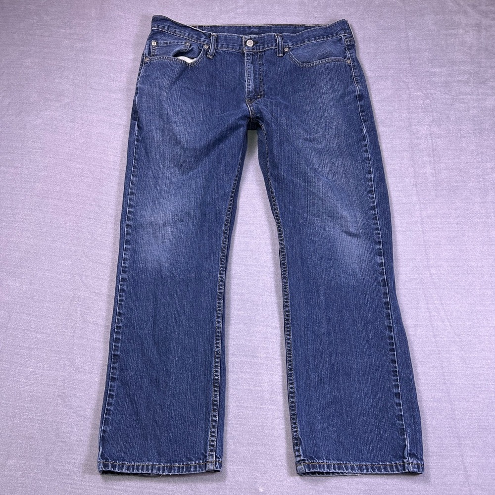 Levi's 550 Mens Blue Low Rise Relaxed Fit Denim Straight Jeans Size W38xL30